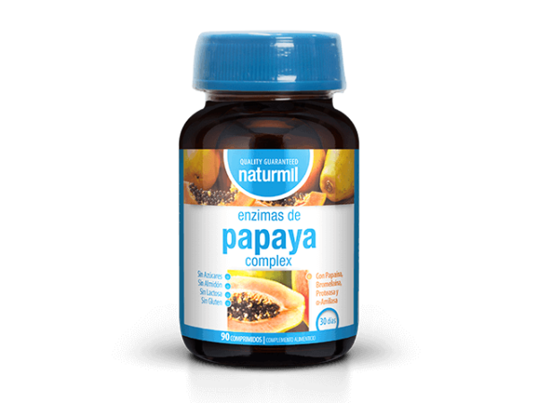 enzimas de papaya 90 comprimidos naturmil